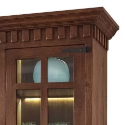 Ridgevalley Armoire vitrine Vicuna I - Pin massif - Marron - Sans éclairage -Luxe Intérieur Magasin vitrinenschrank vicuna i pinie massiv braun 453968