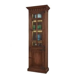 Ridgevalley Armoire vitrine Vicuna I - Pin massif - Marron - Sans éclairage