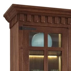 Ridgevalley Armoire vitrine Vicuna II - Pin massif - Marron - Sans éclairage -Luxe Intérieur Magasin vitrinenschrank vicuna ii pinie massiv braun 453976