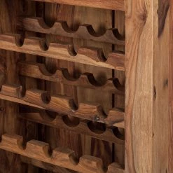Wolf-Möbel Étagère à vin Yoga I - Sheesham massif -Luxe Intérieur Magasin weinregal yoga i sheesham massiv natur 3373569