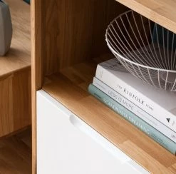 Studio Copenhagen Étagère Loca - Partiellement en chêne sauvage massif - Hauteur : 125 cm -Luxe Intérieur Magasin wohnwand loca wildeiche teilmassiv 4920148