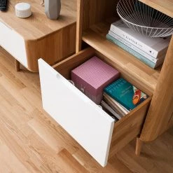 Studio Copenhagen Étagère Loca - Partiellement en chêne sauvage massif - Hauteur : 125 cm -Luxe Intérieur Magasin wohnwand loca wildeiche teilmassiv 4920160