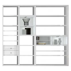 Loftscape Etagère XL Emporior l.A - Blanc brillant / Blanc - Avec éclairage