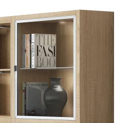 Loftscape Mur d'étagères XL IX.B - Blanc / Imitation chêne -Luxe Intérieur Magasin xl regalwand ix b inkl beleuchtung weiss eiche dekor 1555646