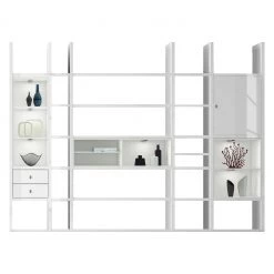 Loftscape Etagère XXL Emporior V.I - Blanc brillant / Blanc - Avec éclairage